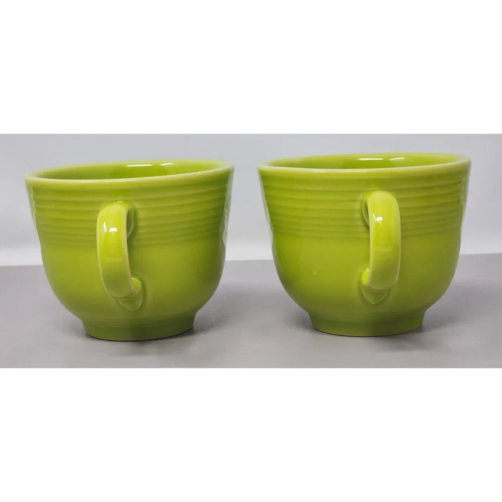 Set Of 5 Homer Laughlin Fiestaware Assorted Colored Ceramic Mugs‎ With Handle